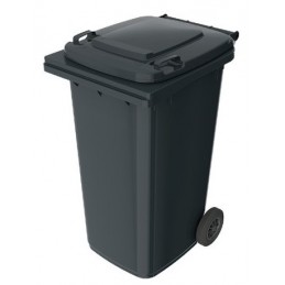 Kosz na śmieci Pojemnik na odpady 240 litrów PE-240 (P011A) czarny 1100 x 580 x 740 mm