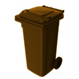 Kosz na śmieci Pojemnik na odpady 120 litrów PE-120 (P011) brązowy 945 x 505 x 555 mm